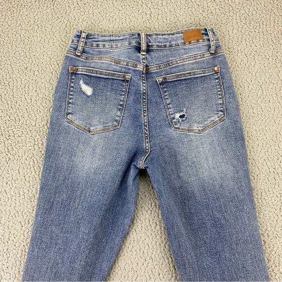 Judy Blue Women's Destroyed Slim Fit Ankle Stretch Jeans | Size: 5/27 - Picture 6 of 15